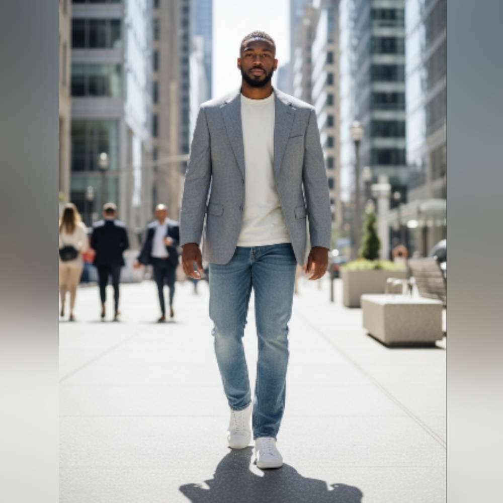 🛒VINTAGE MENS SOUTHHAMPTON PURE SILK BLAZER